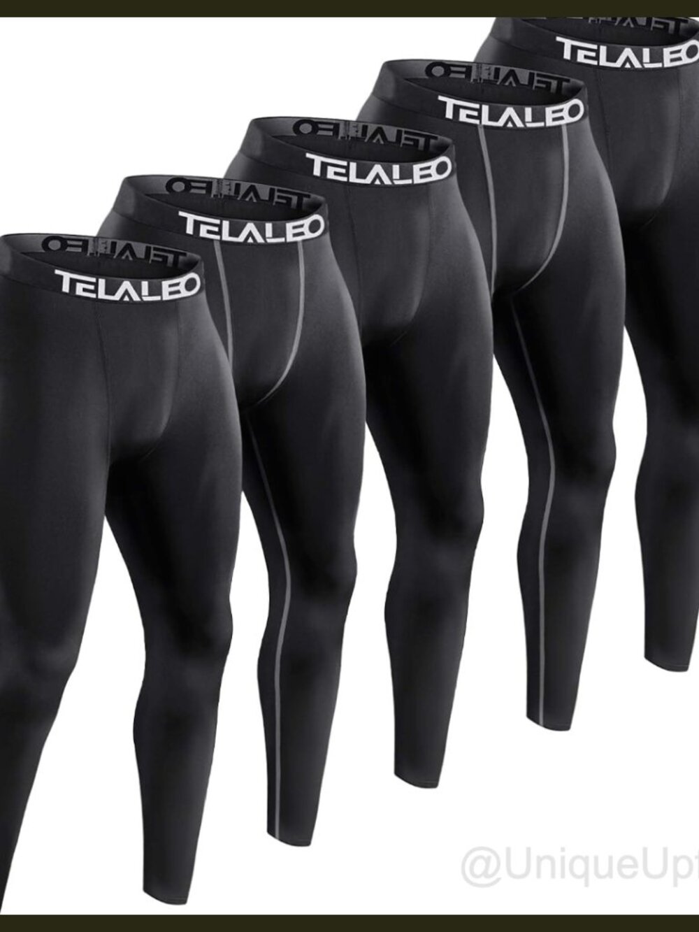 Men's Compression Pants 5 Pack Performance Leggings Baselayer Athletic